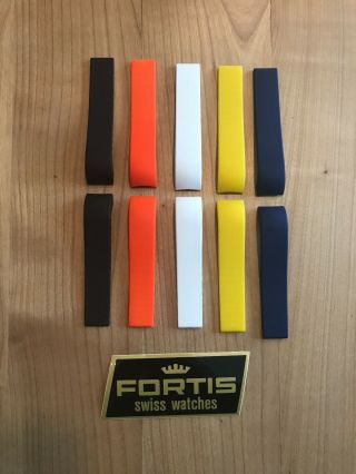 Fortis Silikon - Kautschuk Armband Für B - 42 Und F43 Modelle,  Komplettsatz