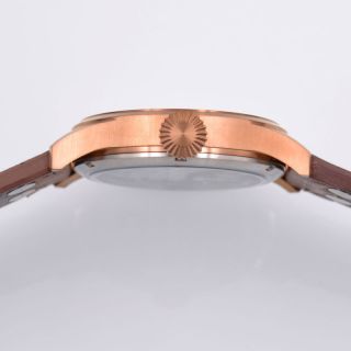 Corgeut Watch Bronze Case Sapphire Glass Mens Mechanical 6497 Leather strap 4