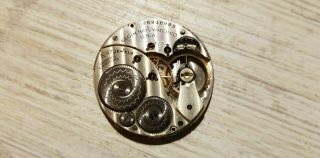 antique pocket watch movement - Elgin 12s,  17 jewels,  3 pos.  runs 2