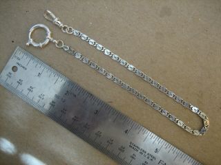Vintage Unique S/Silver Pocket Watch Chain 12 in.  Long 3