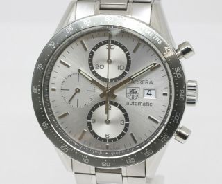 Auth Tag Heuer Carrera Cv2011 Chronograph Date Automatic Men 