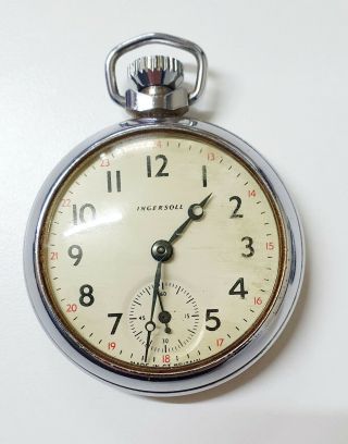 Vintage - Ingersoll - Pocket Watch - Made In Gt Britain - 1963 - Antique - Old