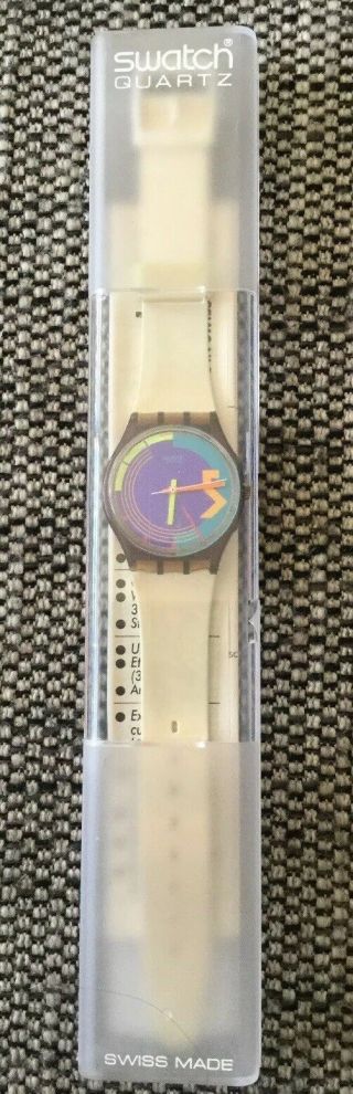 Swatch Watch Stormy Weat Vintage 80’s With Case