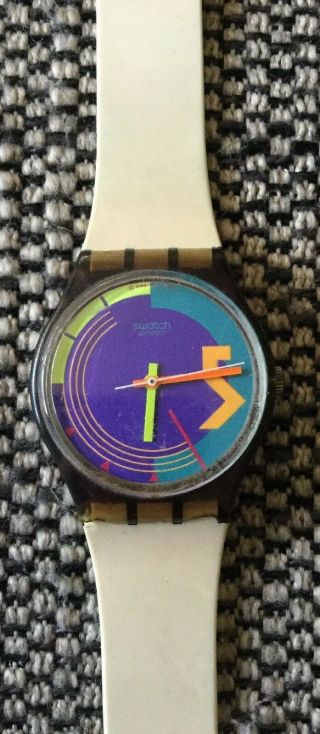 Swatch Watch Stormy Weat Vintage 80’s With Case 5