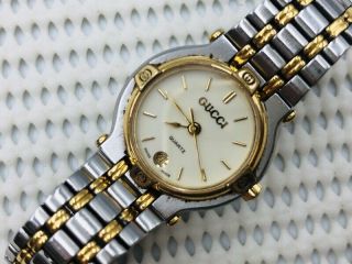 Gucci 9000l Quartz Watch Women’s Date 18k Gold Plated [6588]