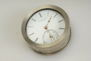 Antique Matthey Jeantet Locle Pocket Watch Movement W/gold Jeweled Hands