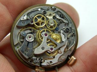 Vintage Chronographe Suisse 17 Rubis Jewel Running Chronograph Watch Movement