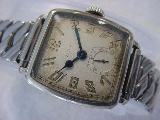 Vintage 14k Gold Fd Large Antique Pre 1920 Art Deco Elgin Exploding Number Watch