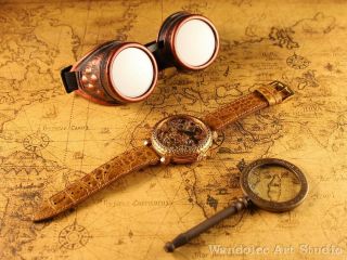 LANGE & SOHNE Vintage Men ' s Wrist Watch GLASHUTTE Gold Skeleton Mens Wristwatch 4
