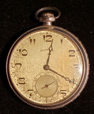 1925 Illinois Autocrat 12s Pocket Watch 17j For Repair Open Face Grade 405