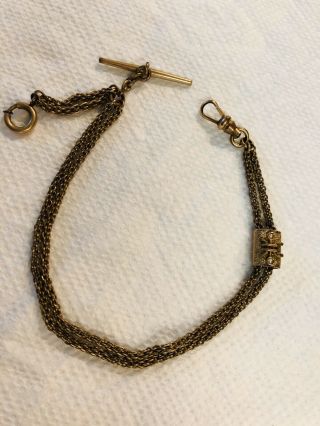 Antique Vintage Victorian Pocket Watch Chain Fob Gold Filled