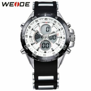 Weide Official Quartz Digital Men Sport Watches Fashion Silicone Strap