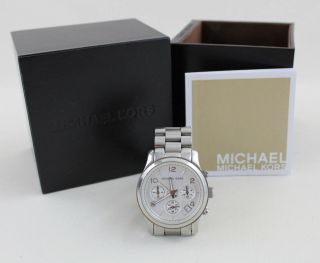 Michael Kors Runway Stainless Steel Round Chronograph Watch Mk 5076