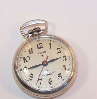 Vintage Elgin Star Shockmaster Swiss 17 Jewel 630 Sterling Pocket/pendant Watch