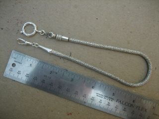 Vintage Unique S/Silver Pocket Watch Chain 13.  1/2 in.  Long 3