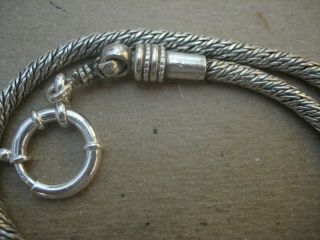Vintage Unique S/Silver Pocket Watch Chain 13.  1/2 in.  Long 4