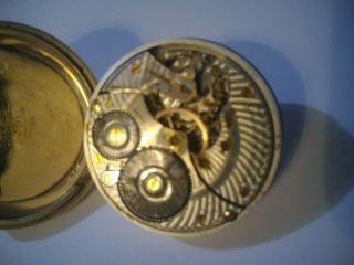 1922 Illinois Pocket Watch.  Nickel Grade 806.  16s 21j Open - face.  Non 4