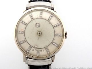 Vintage Vacheron Constantin Lecoultre 14k White Gold Mystery Dial Diamond Watch