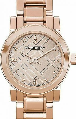 Burberry Bu9215 - Ladies Rose Gold Heritage Swiss Watch - 2 Yr