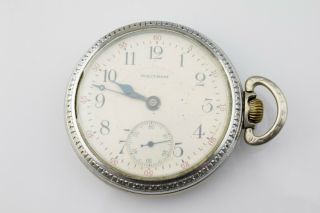 1907 Waltham 16s 17j Open Face Case Base Metal Pocket Watch 2