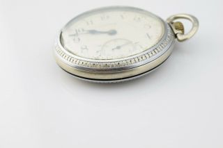 1907 Waltham 16s 17j Open Face Case Base Metal Pocket Watch 3