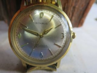 Vintage Benrus 23 Jewel Mens Automatic Watch Runs Rp1