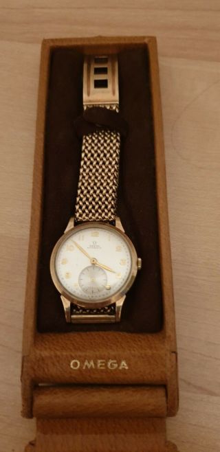 Vintage Omega Mans Gold Bracelet Watch