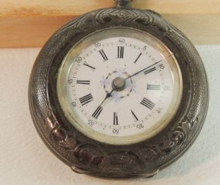 Ladies Antique Louis Jacot Locle Pocket Watch For Repair Or Parts Made In Sweden