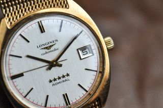 Vintage SOLID GOLD 10k LONGINES AUTOMATIC ADMIRAL 5 STARS 10
