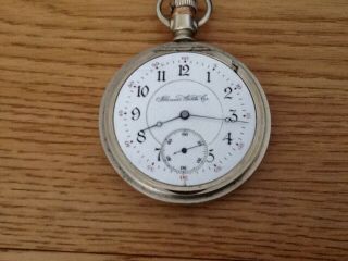 Illinois Watch Co.  Pocket Watch 1902/1903 16 Size Silver Color Not Running 3
