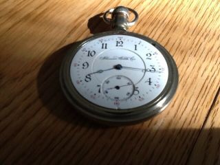 Illinois Watch Co.  Pocket Watch 1902/1903 16 Size Silver Color Not Running 4