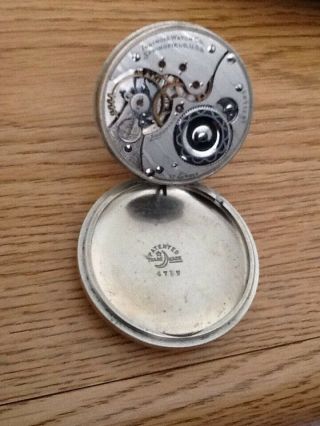 Illinois Watch Co.  Pocket Watch 1902/1903 16 Size Silver Color Not Running 8