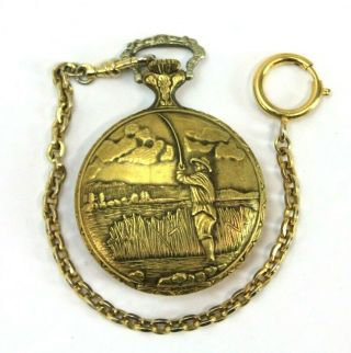 Vintage Arnex 17 Jewel Incabloc Swiss Made Pocket Watch,  Fishing/fisherman Case