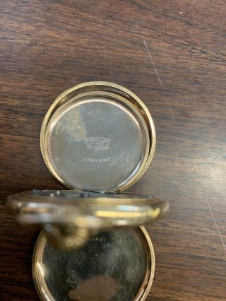 Vintage Imperial Pocket Watch Movement - Buren - 7j 12s RUNNING Elgin Case 5