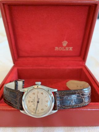 1947 Boys Size Rolex Oyster Speedking Precision Wrist Watch