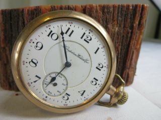 Antique 1907 Hampden 14k Gold Filled Wm Mckinley Pocket Watch Repair Kca2