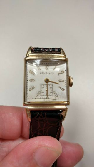 Vintage Longines Watch Co 10k Gold Filled 17 Jewels Wrist Watch Running