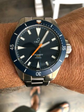 Orion Calamity - Navy Blue Dial Dive Watch - Limited Edition Matte Blue Bezel