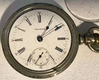 2 Waltham Parts Pocket Watches c 1924,  7j.  16s & 1898,  15j,  18s.  Not 8