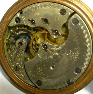 Antique 1898 Hampden 16s 17 Jewel Gold Filled Railroad Grade Pocket Watch 6