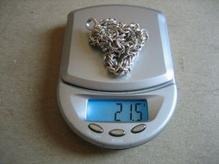 Vintage Unique Byzantine S/Silver Pocket Watch Chain 8.  1/2.  in.  Long 4