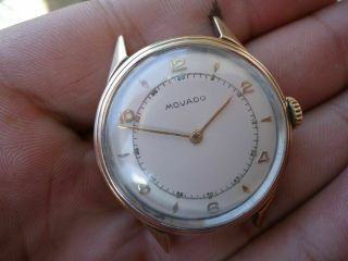 Rare Vintage Movado Automatic Watch Francois Borgel Gold Capped Stainless Steel