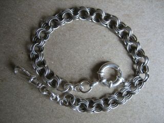 Vintage Unique S/silver Pocket Watch Chain 10.  In.  Long