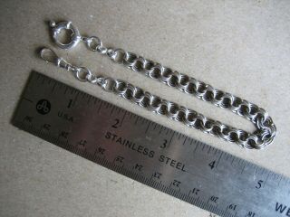 Vintage Unique S/Silver Pocket Watch Chain 10.  in.  Long 3