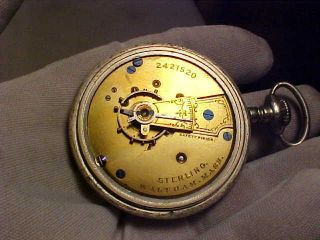 18 Size,  7 Jewels,  Waltham Pocket Watch,  Grade Sterling,  Model 1877 5