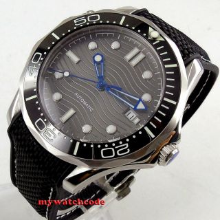 41mm Bliger Sterile Grey Dial Sapphire Glass Ceramic Bezel Automatic Mens Watch