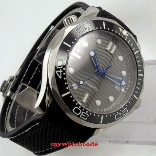 41mm bliger sterile grey dial sapphire glass ceramic bezel automatic mens watch 3