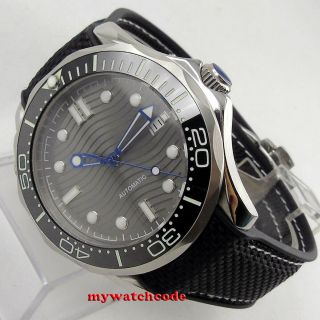 41mm bliger sterile grey dial sapphire glass ceramic bezel automatic mens watch 4