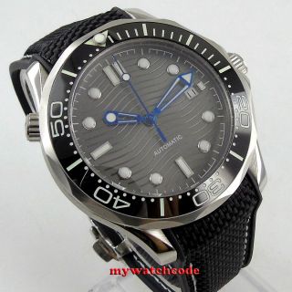 41mm bliger sterile grey dial sapphire glass ceramic bezel automatic mens watch 5