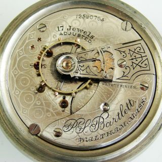 Antique Vintage Waltham P.  S.  Bartlett Model 1883 Pocket Watch Circa 1903 6